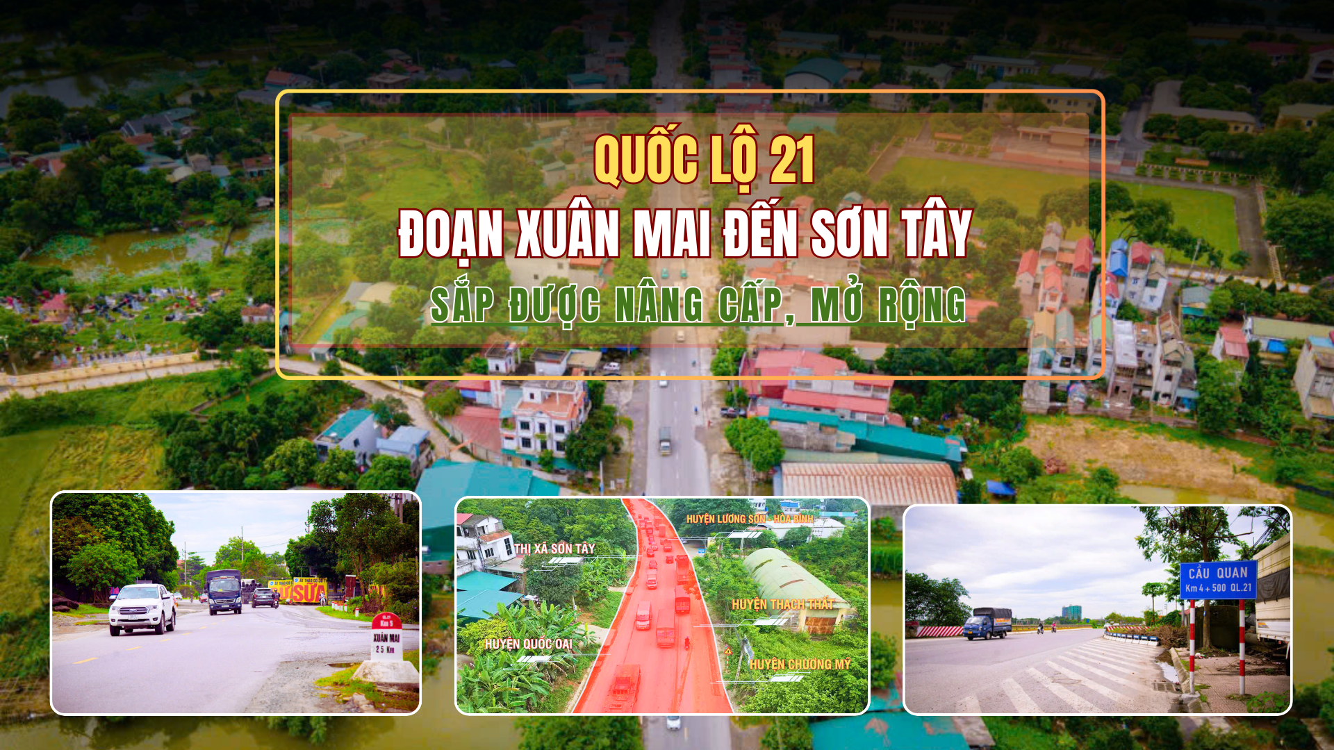 Quốc lộ 21 đoạn Xuân Mai đến Sơn Tây sắp được nâng cấp, mở rộng