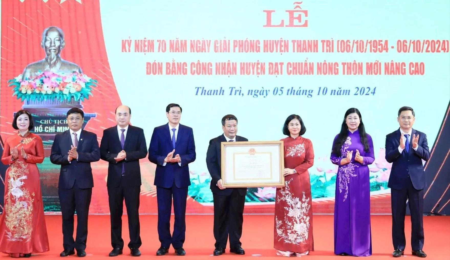 Huyện Thanh Trì: kỷ niệm 70 năm giải phóng và đón nhận Huyện nông thôn mới nâng cao