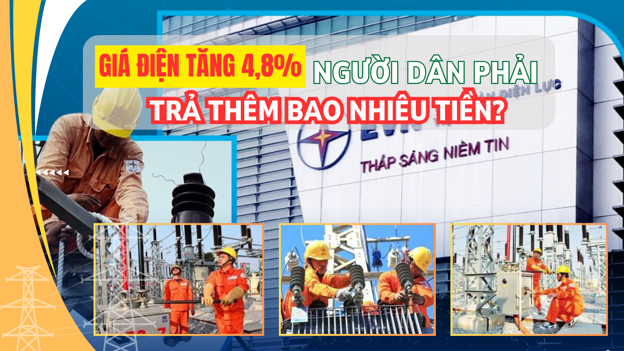 Giá điện tăng 4,8%, người dân phải trả thêm bao nhiêu tiền?