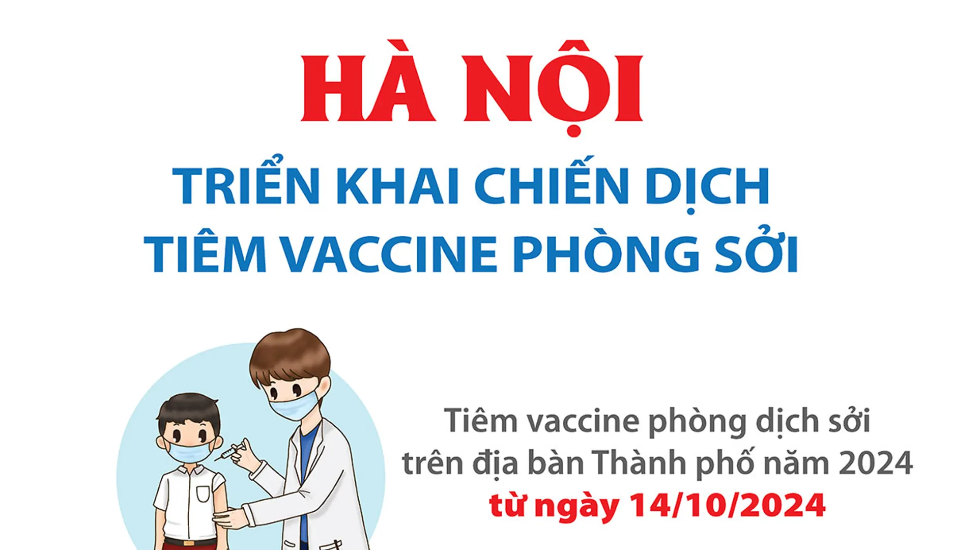 Hà Nội triển khai chiến dịch tiêm vaccine phòng sởi