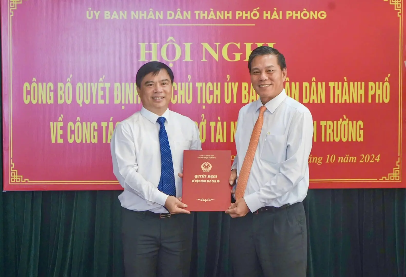 Ông Dương Đình Ổn giữ chức Giám đốc Sở Tài nguyên và Môi trường Hải Phòng