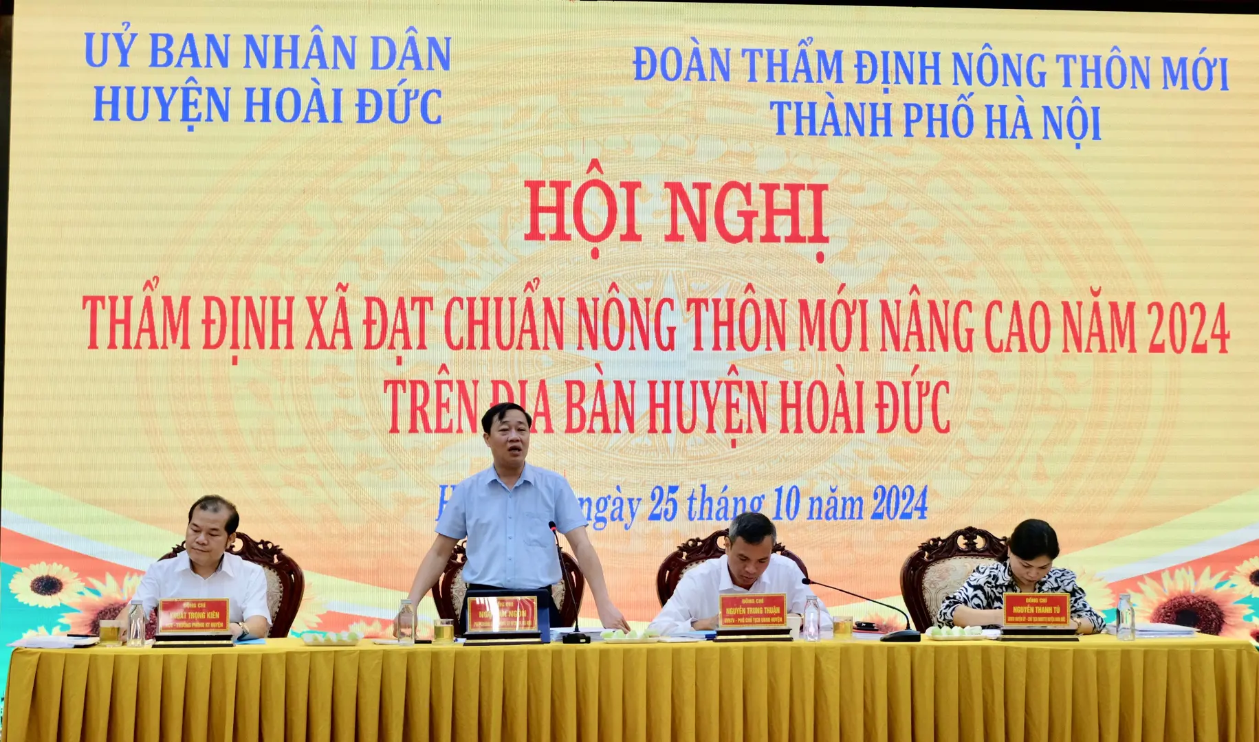 Thẩm định 3 xã nông thôn mới nâng cao cuối cùng của huyện Hoài Đức