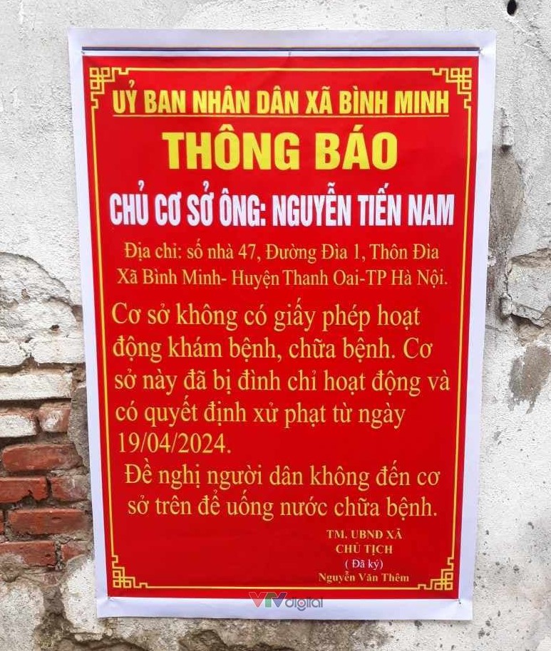 Thanh Oai: tăng mức phạt “thần y" chữa bách bệnh bằng nước lã