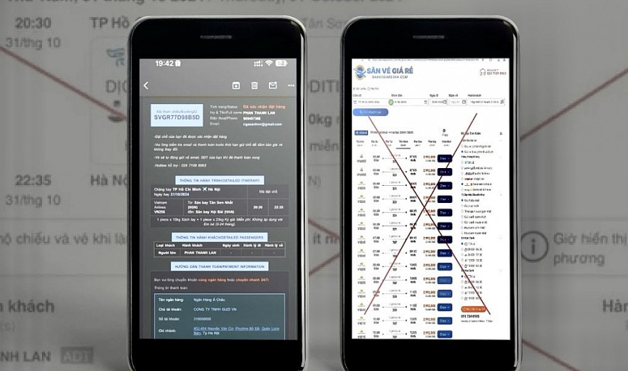 Cảnh báo giả mạo bán vé máy bay Tết Ất Tỵ 2025 để lừa đảo