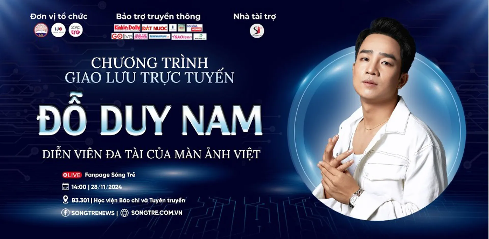 14h ngày 28/11: Giao lưu trực tuyến với Đỗ Duy Nam 