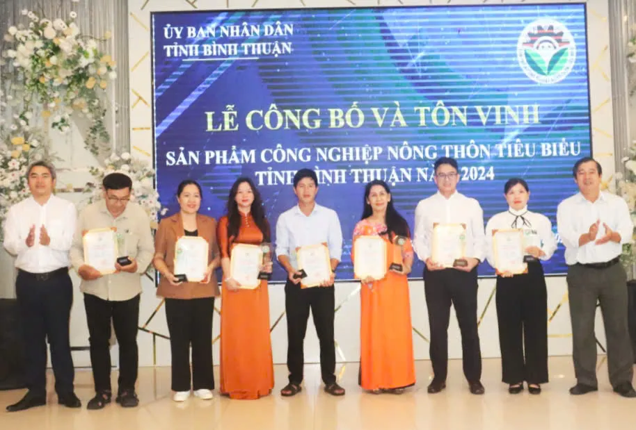 Bình Thuận: tôn vinh sản phẩm công nghiệp nông thôn tiêu biểu năm 2024