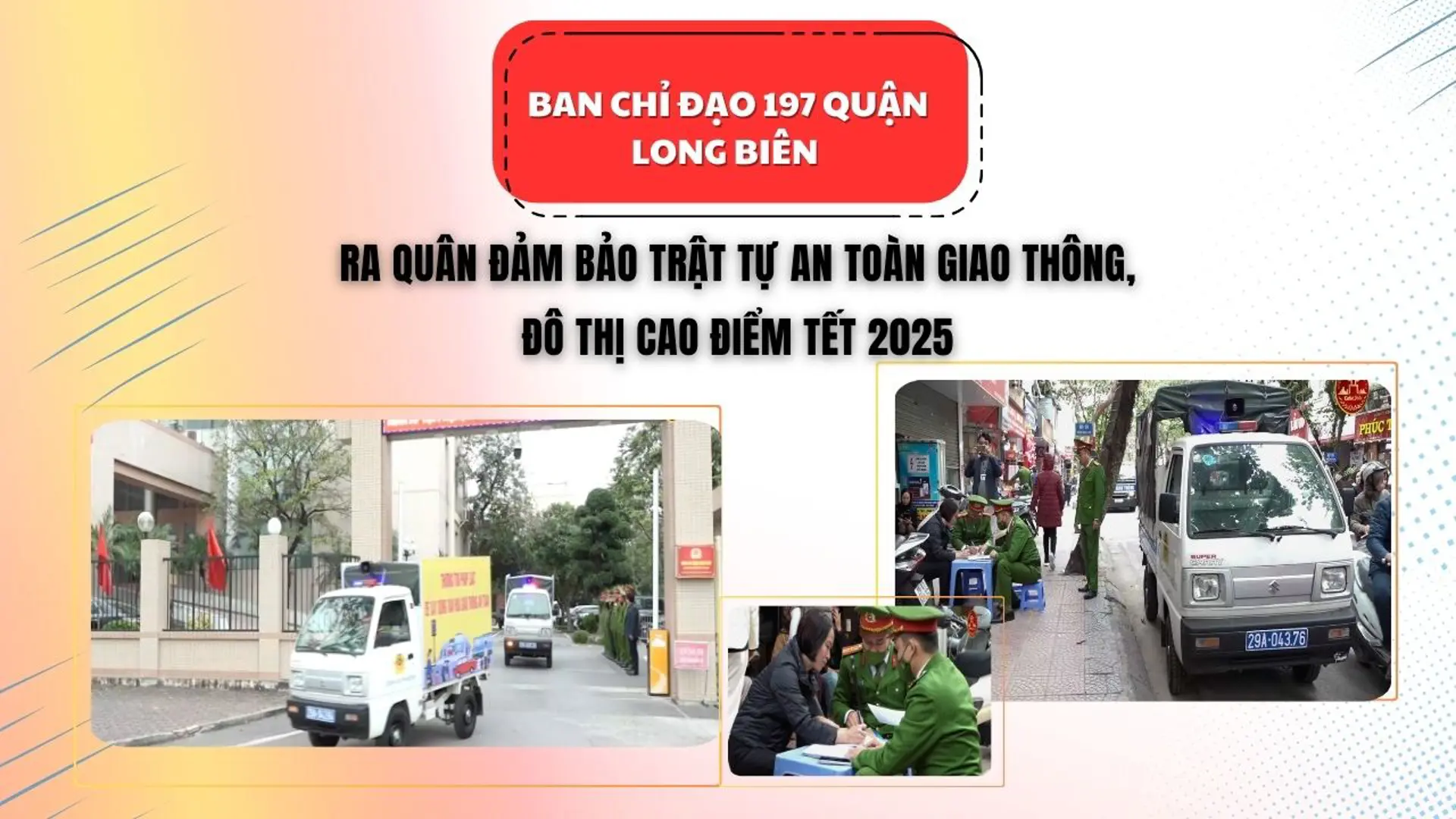 Ra quân đảm bảo trật tự an toàn giao thông, đô thị cao điểm Tết 2025