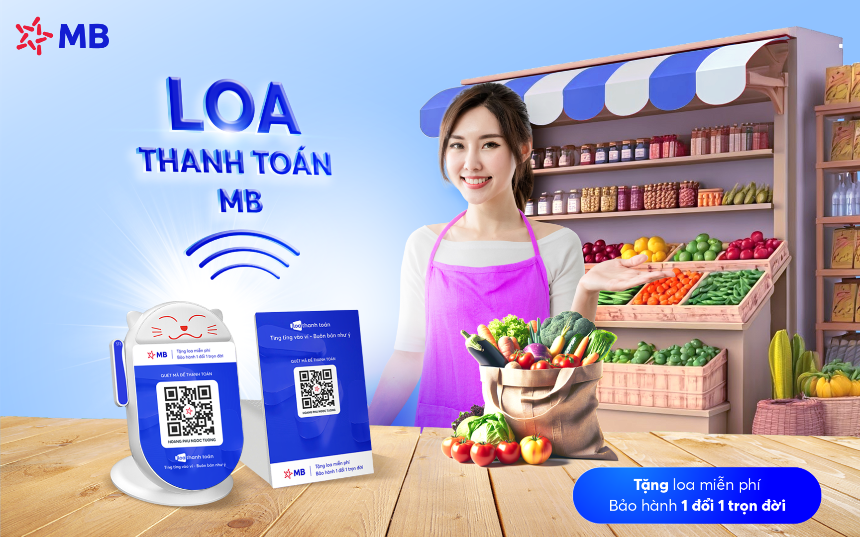 Loa Thanh toán MB - Giải pháp giao dịch thông minh cho mọi ngành nghề