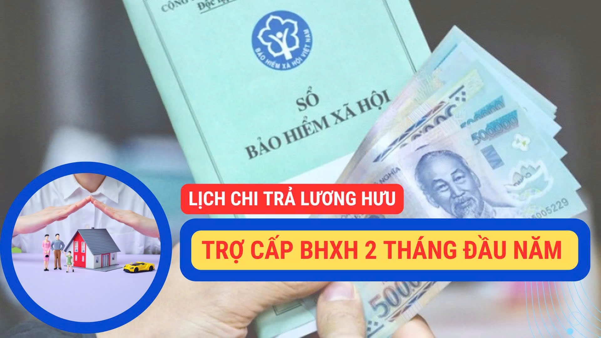 Lịch chi trả lương hưu, trợ cấp bảo hiểm xã hội 2 tháng đầu năm 2025