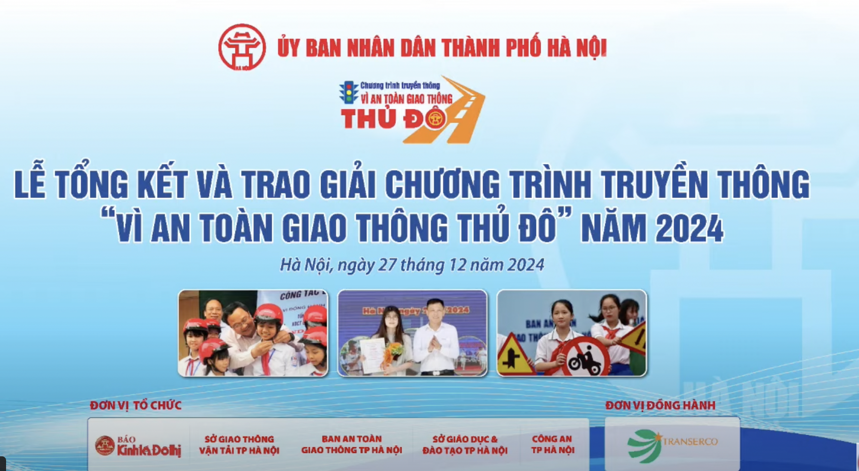 [Live]-Lễ tổng kết Chương trình truyền thông "Vì an toàn giao thông Thủ đô" năm 2024