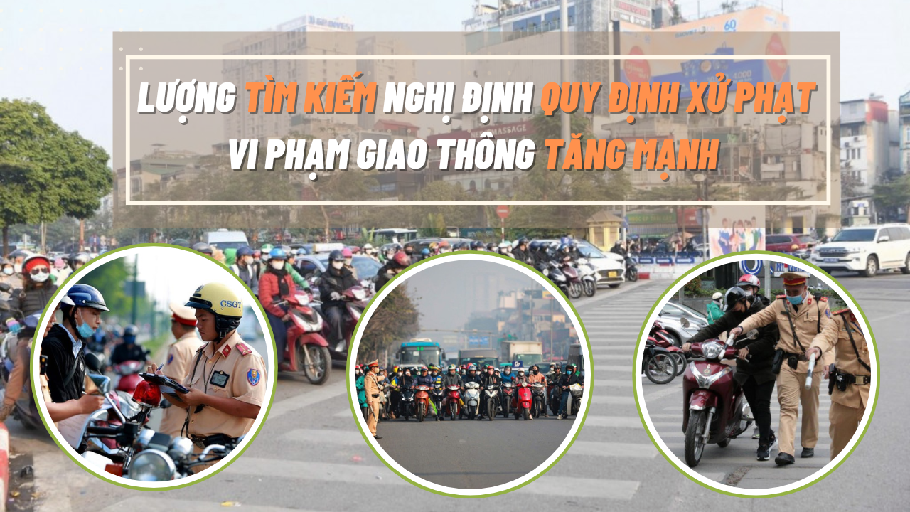 Lượng tìm kiếm nghị định quy định xử phạt vi phạm giao thông tăng mạnh