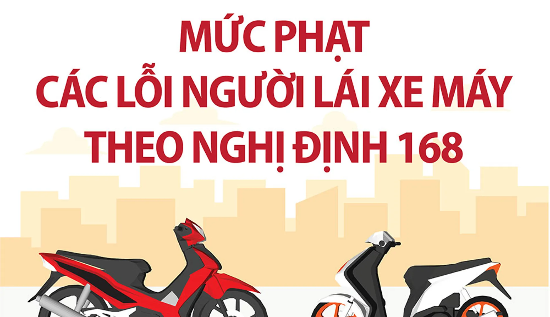 Chi tiết mức phạt các lỗi người điều khiển xe máy theo Nghị định 168