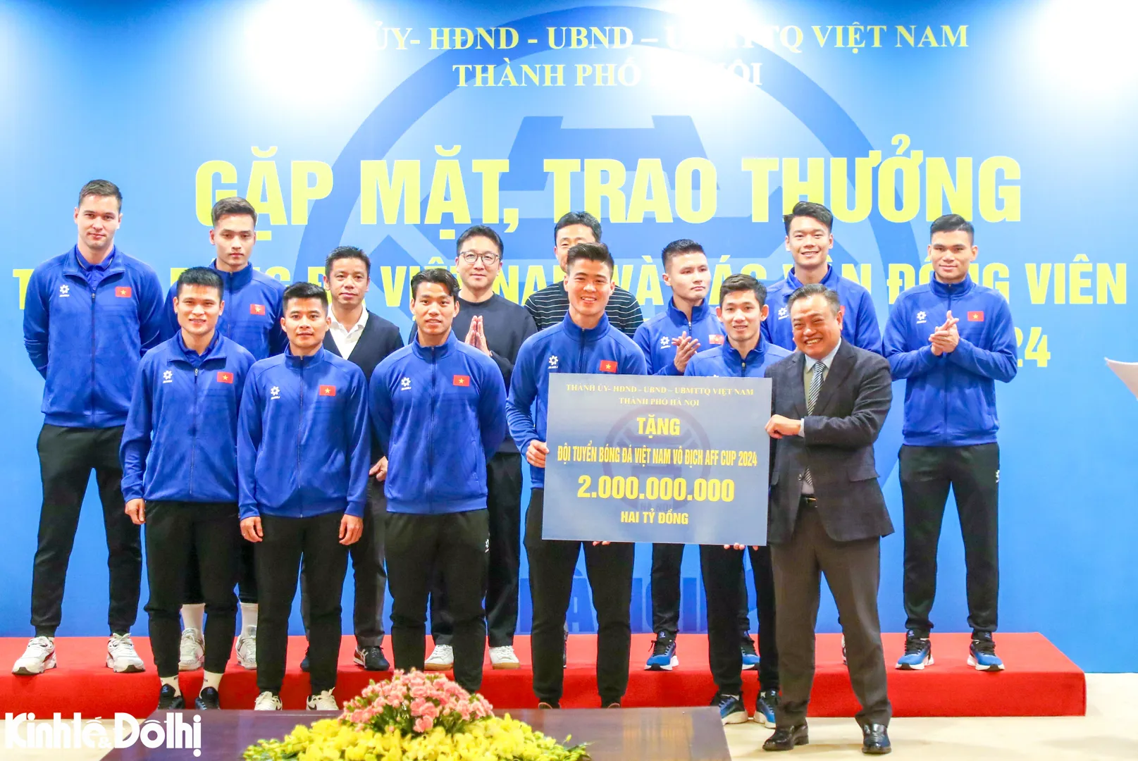 Gặp mặt, trao thưởng cho tuyển Việt Nam, VĐV Hà Nội vô địch ASEAN Cup 2024