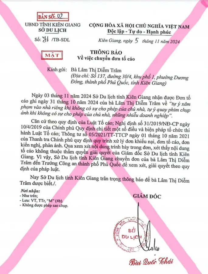 Sở Du lịch Kiên Giang hủy bỏ hàng loạt văn bản đã ban hành