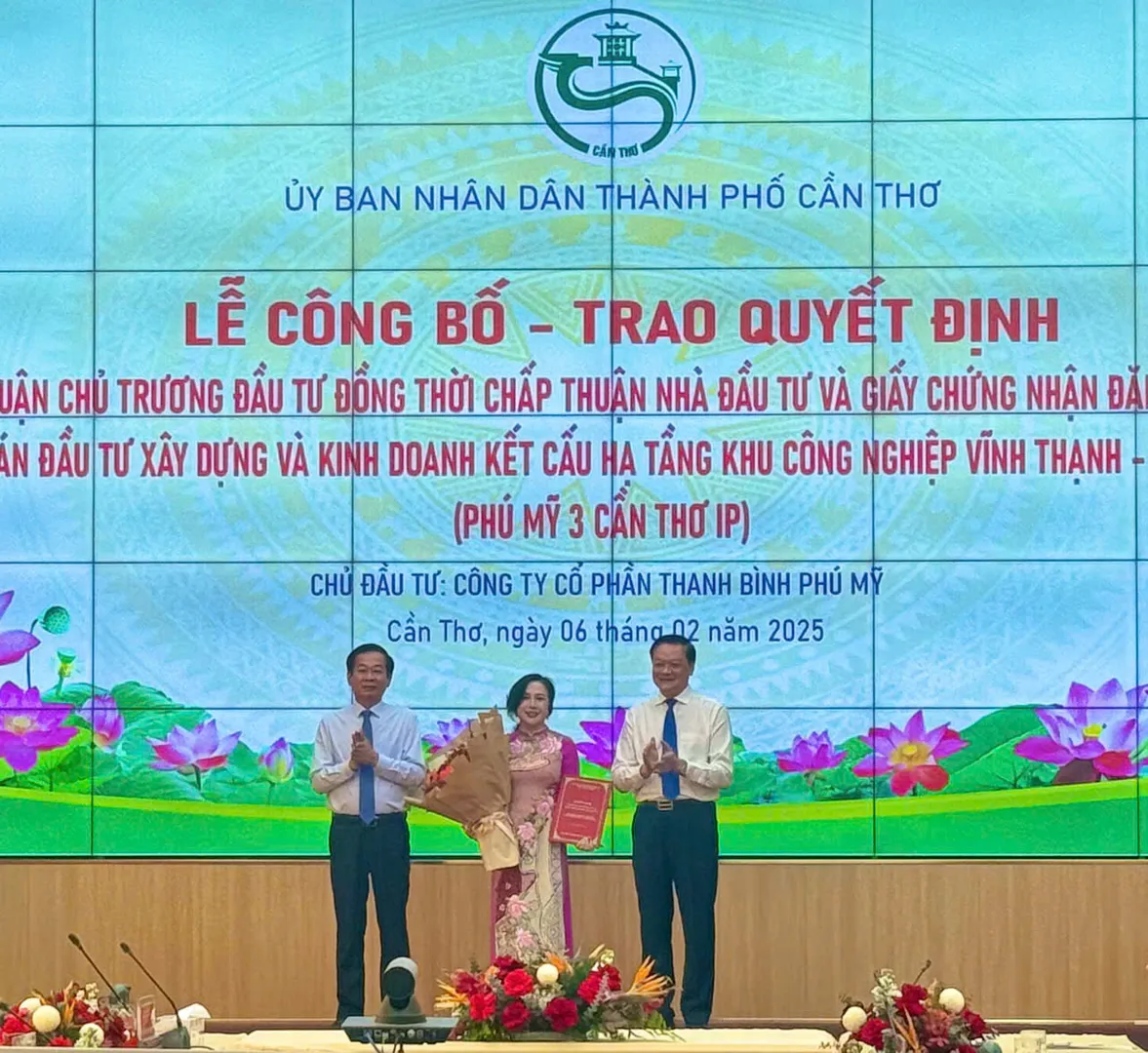 Cần Thơ trao chứng nhận đầu tư khu công nghiệp hơn 7.800 tỷ đồng