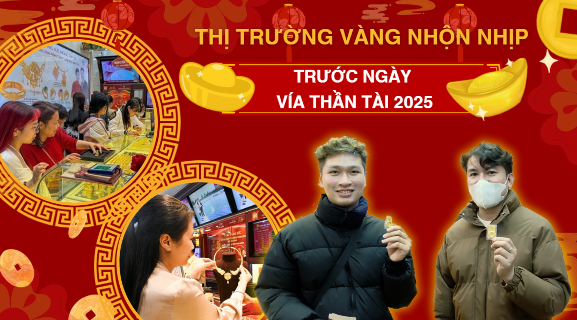 Nhộn nhịp thị trường vàng cầu may, giá quay đầu giảm mạnh