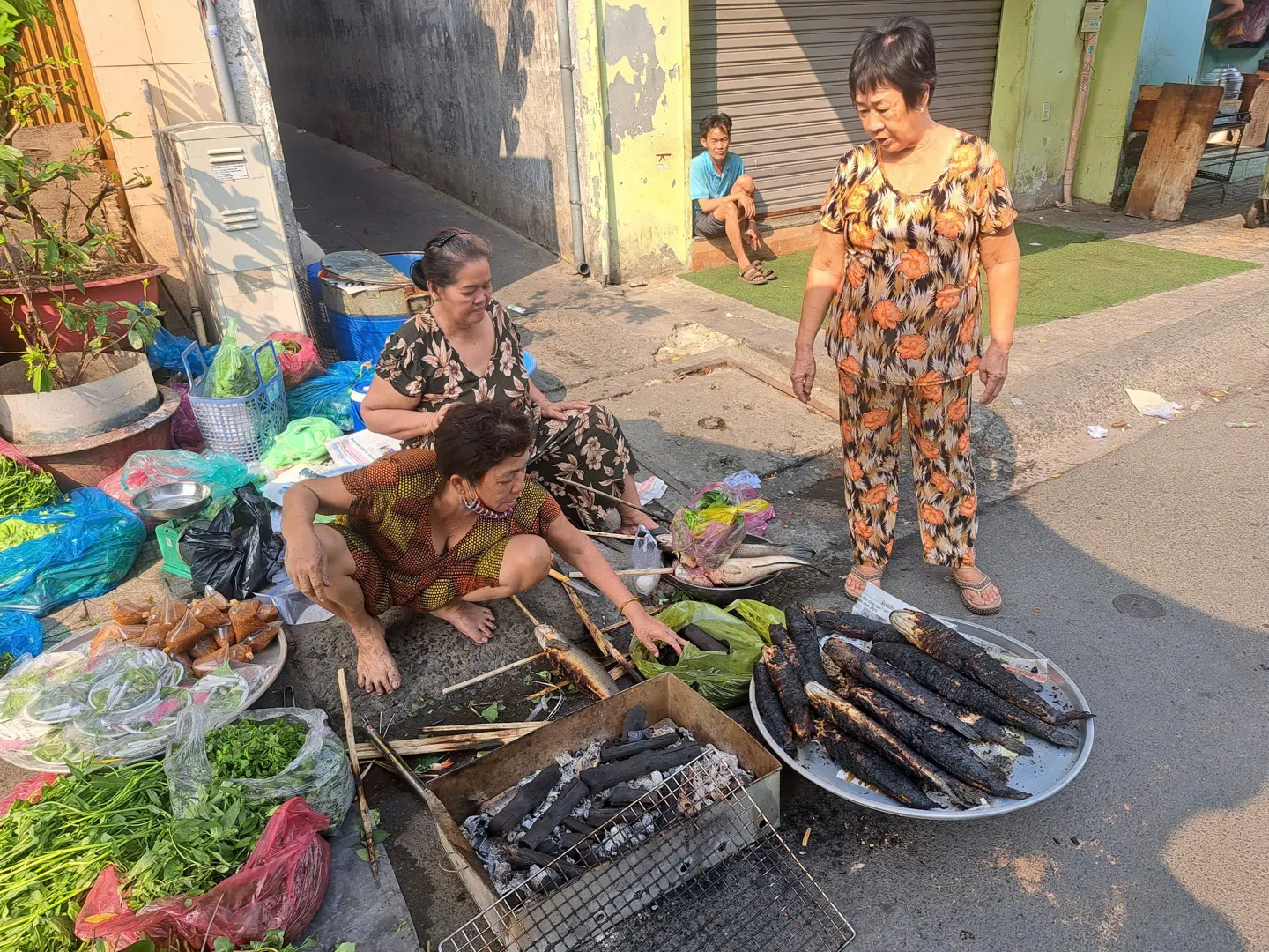 Cá lóc nướng trui...ngày vía Thần Tài