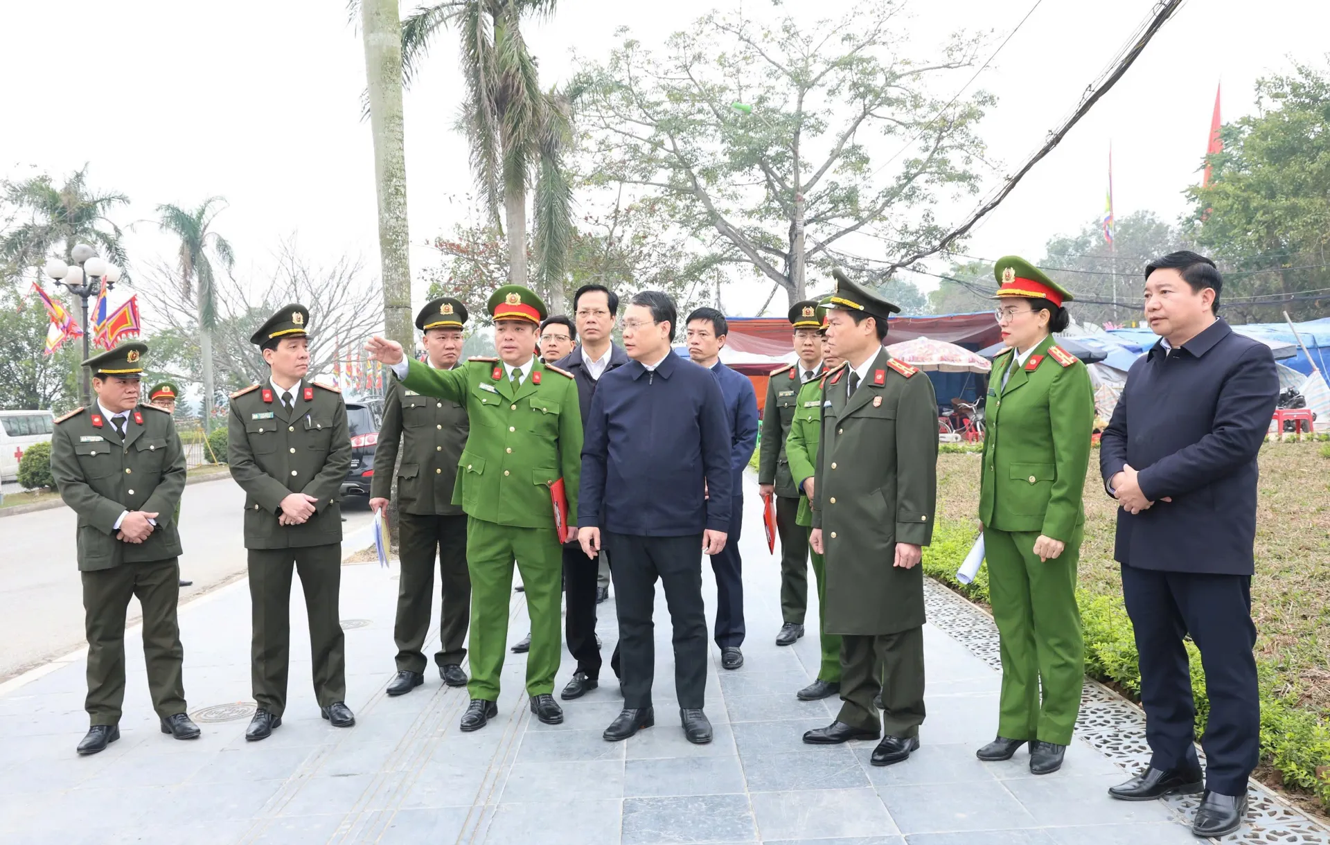 Thực binh phương án đảm bảo an ninh trật tự Lễ Khai ấn đền Trần