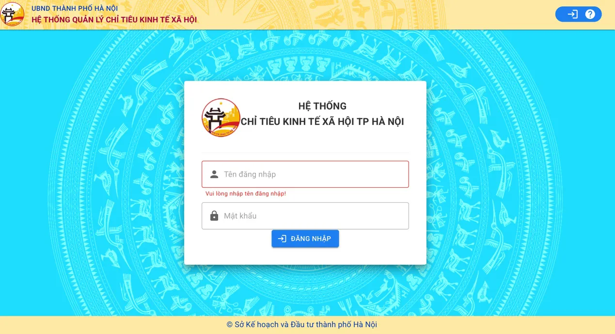 Vận hành, khai thác hệ thống thông tin đăng ký, giao chỉ tiêu kinh tế-xã hội