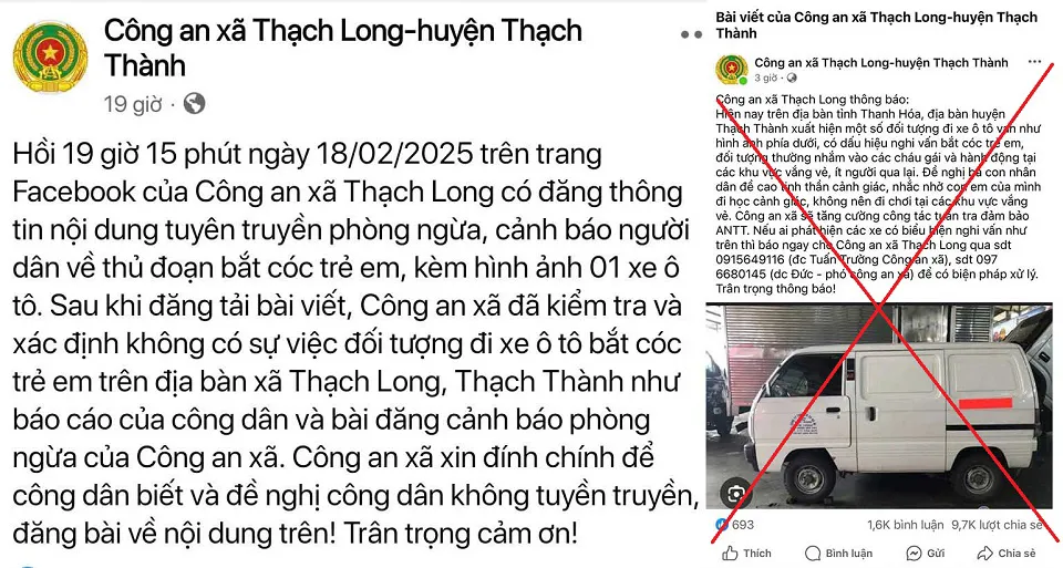 Sự thật về tin đồn bắt cóc trẻ em ở Thanh Hóa