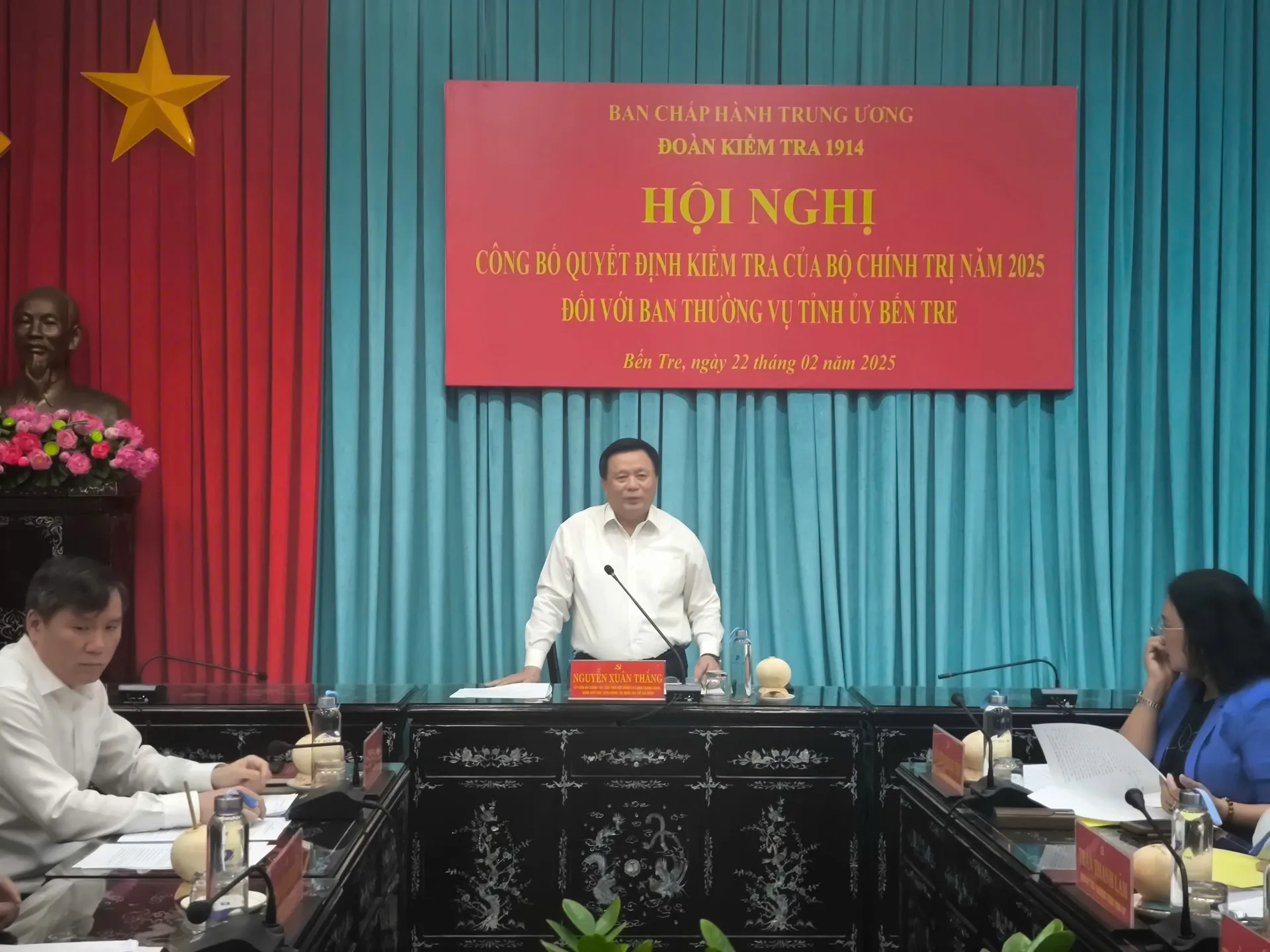 Công bố quyết định kiểm tra đối với Tỉnh ủy Bến Tre