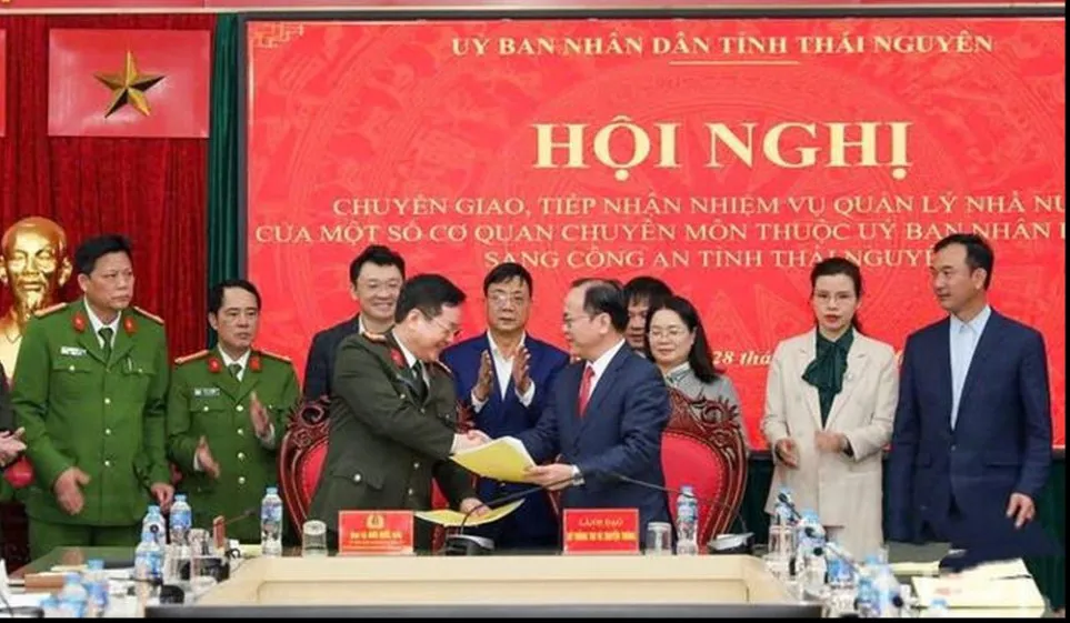 Thái Nguyên: chuyển giao nhiệm vụ một số cơ quan chuyên môn sang Công an tỉnh