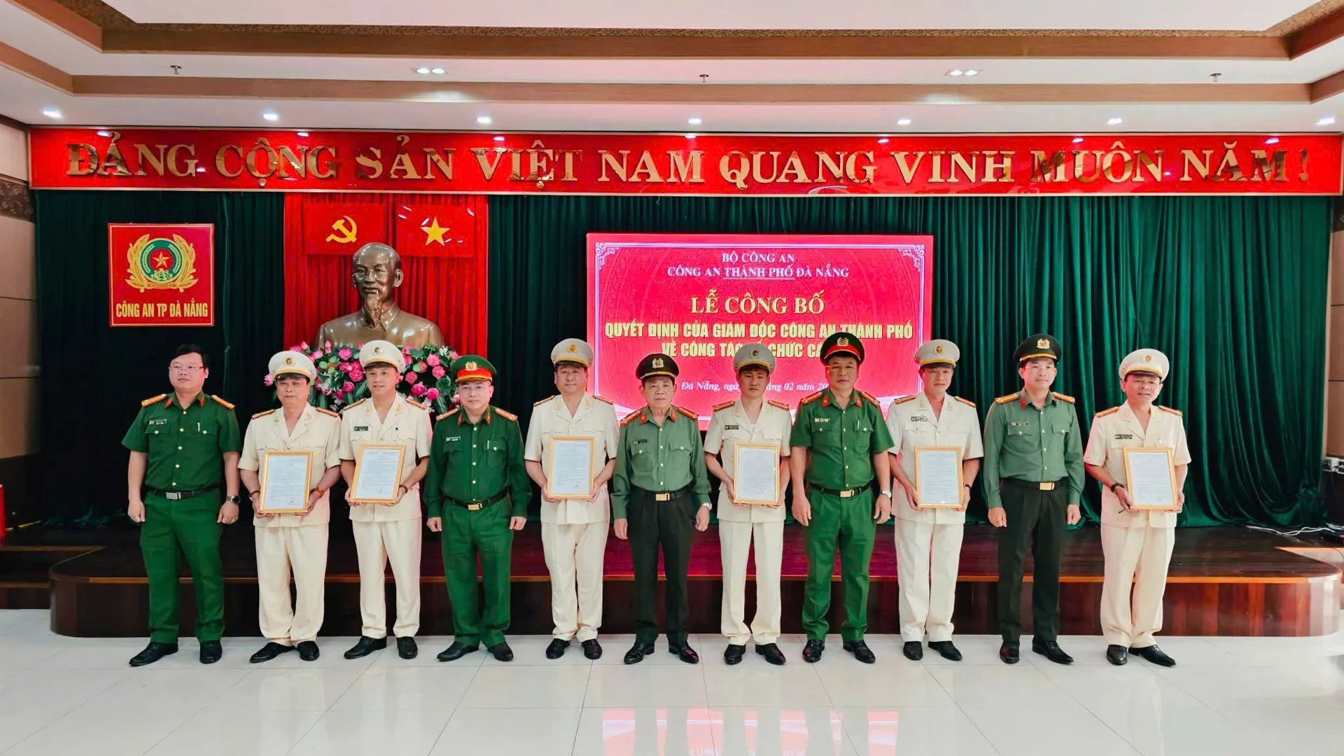 Công an TP Đà Nẵng công bố quyết định điều động, bổ nhiệm cán bộ