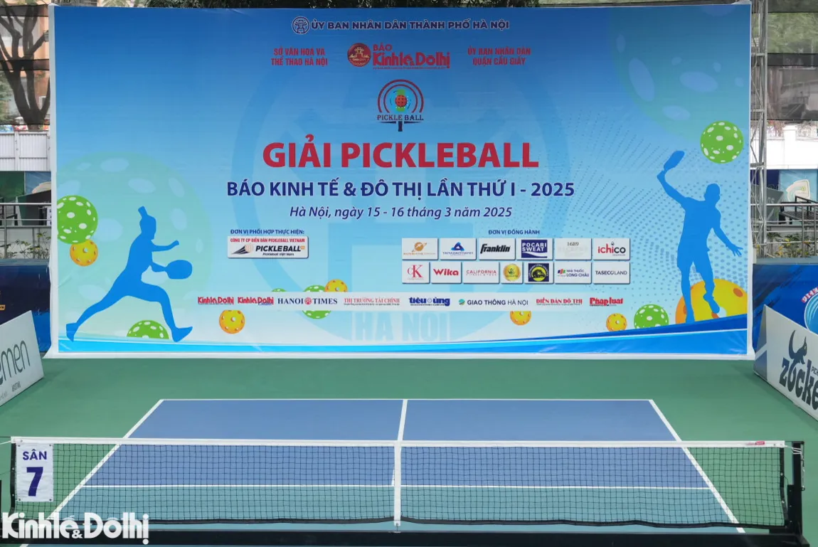Cận cảnh sân thi đấu Giải “Pickleball Báo Kinh tế & Đô thị lần thứ I–2025”