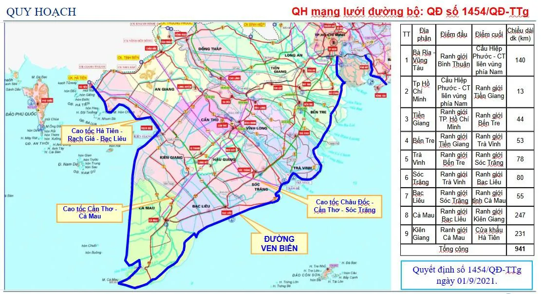 Ba phương án xây dựng tuyến đường ven biển phía Nam TP Hồ Chí Minh