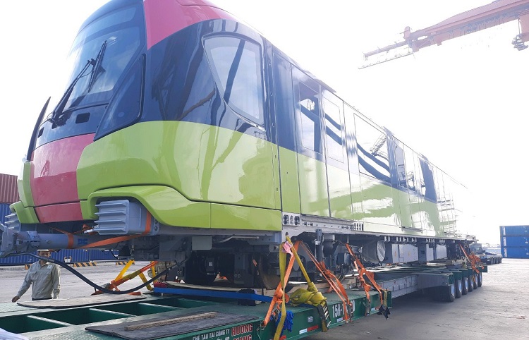 The fourth train of Hanoi Metro Railway arrives in Vietnam