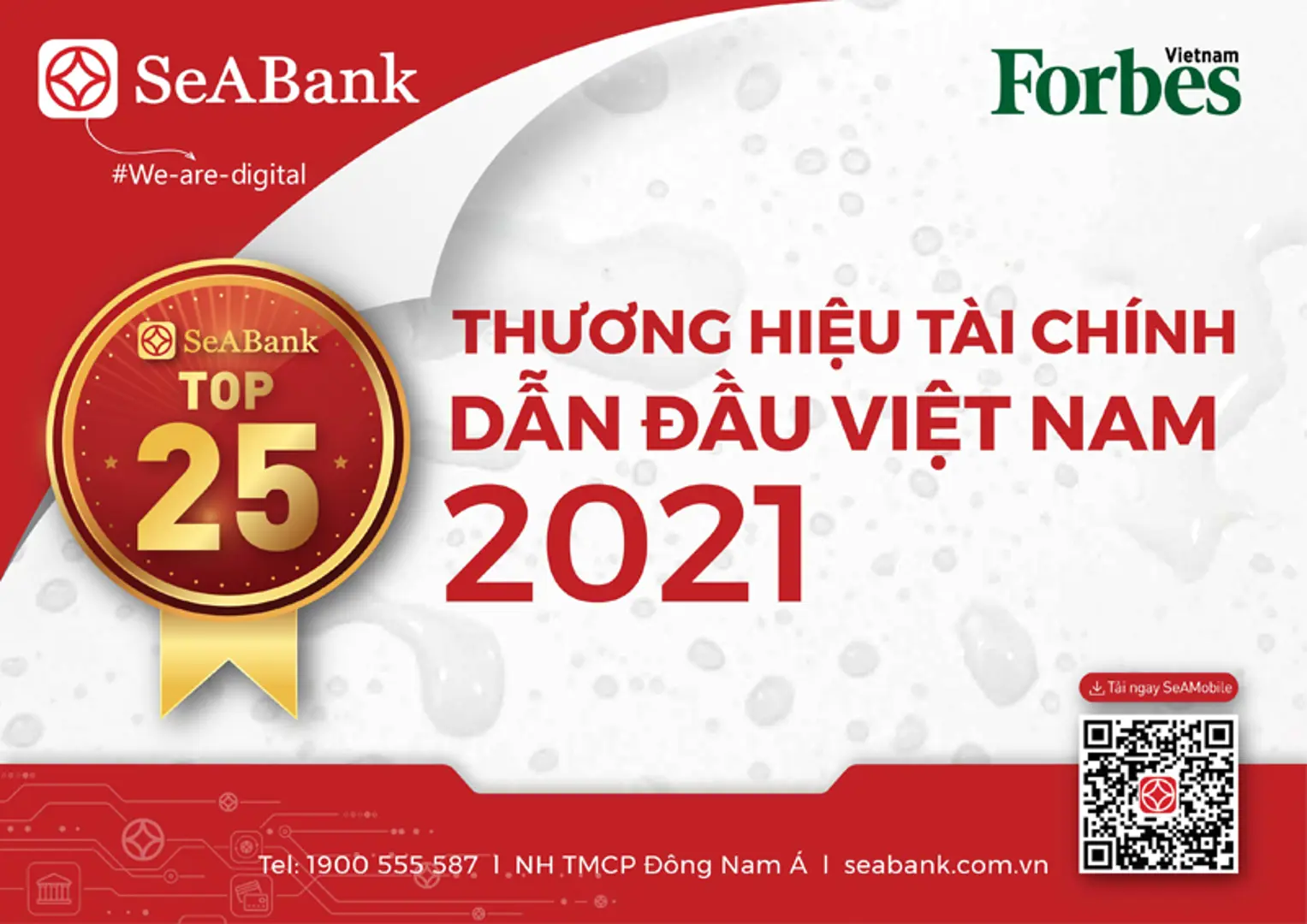 SeABank nằm trong Top 10 Thương hiệu mạnh Việt Nam ngành ngân hàng - dịch vụ tài chính