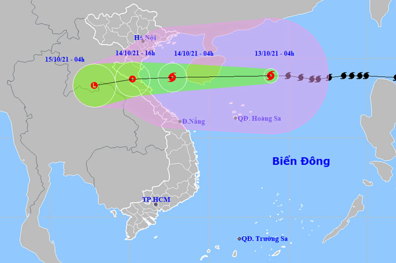 Bão số 8 di chuyển nhanh theo hướng Tây, sức gió mạnh nhất giật cấp 14