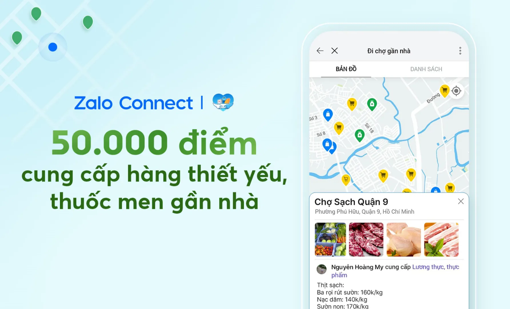 Có hơn 50.000 điểm cung cấp hàng thiết yếu trên Zalo Connect