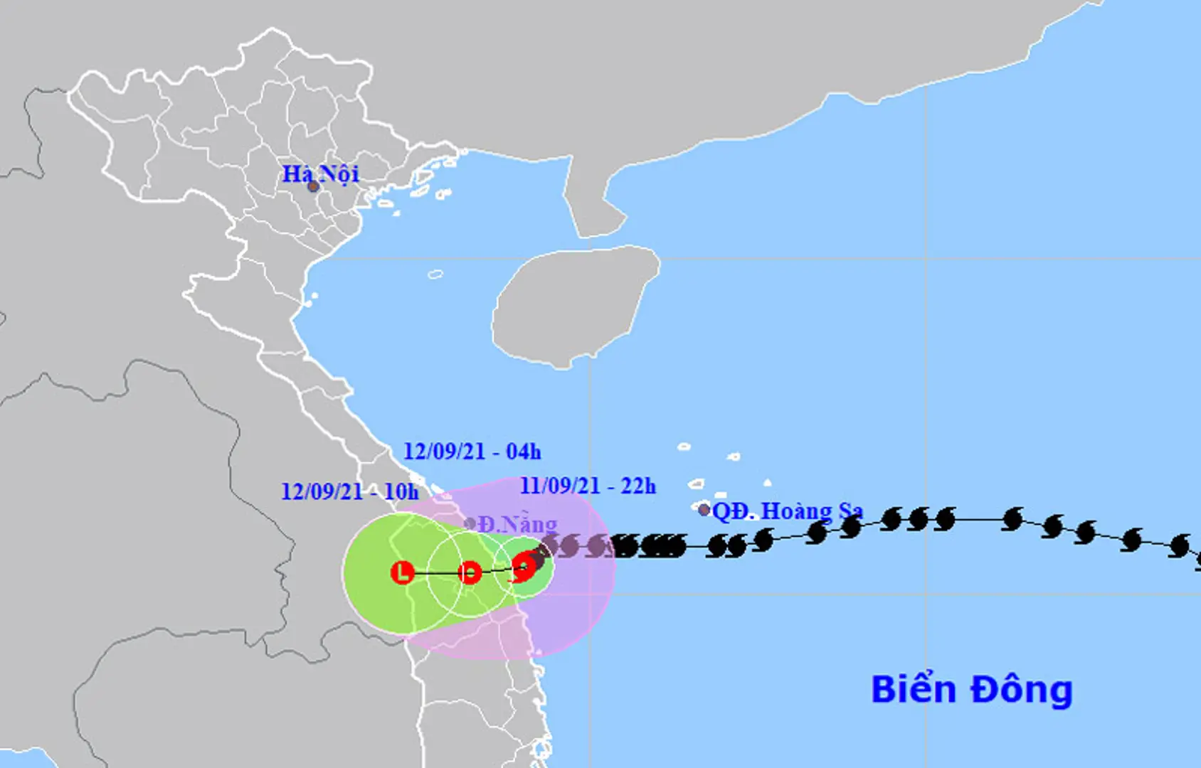 Bão số 5 giật cấp 10, đang trên vùng biển từ Đà Nẵng đến Bình Định