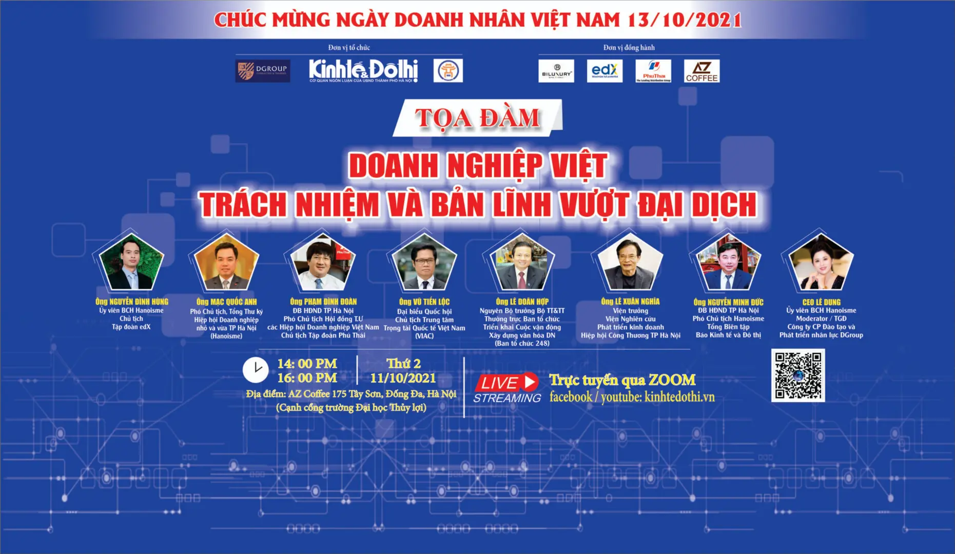 14 giờ ngày 11/10, trực tuyến “Doanh nghiệp Việt trách nhiệm và bản lĩnh vượt đại dịch”