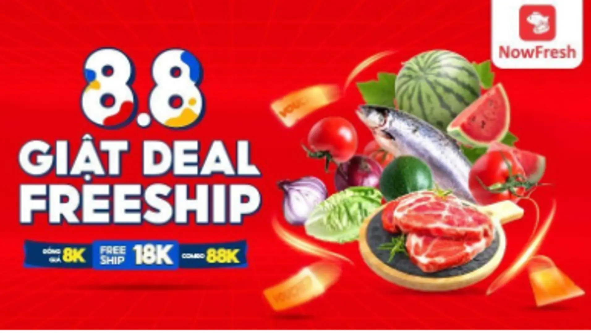 “Mở màn” sự kiện NowFresh 8/8: Đi chợ an toàn, khỏi lo về giá