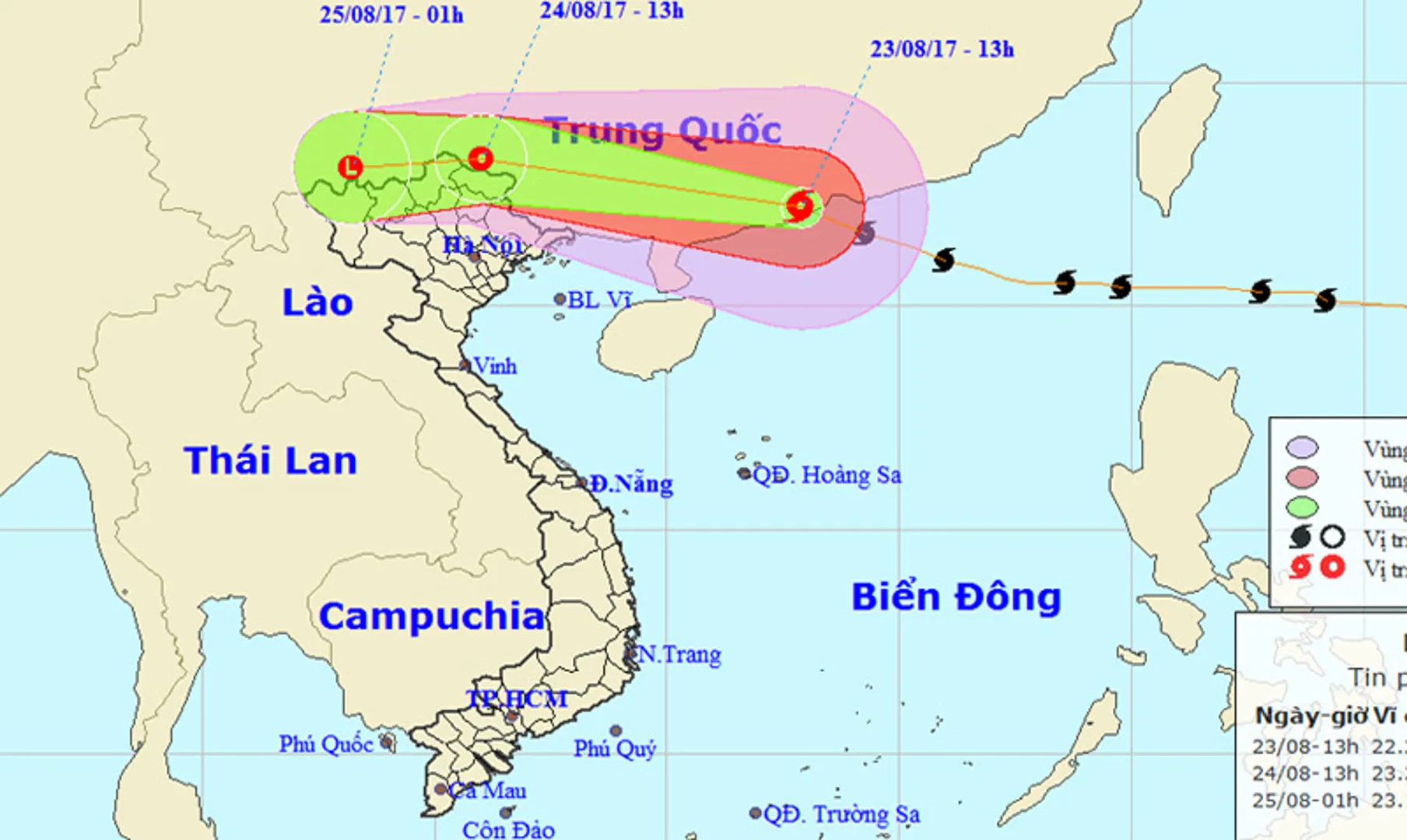 Vùng ảnh hưởng của bão số 6 bao trùm toàn bộ miền Bắc