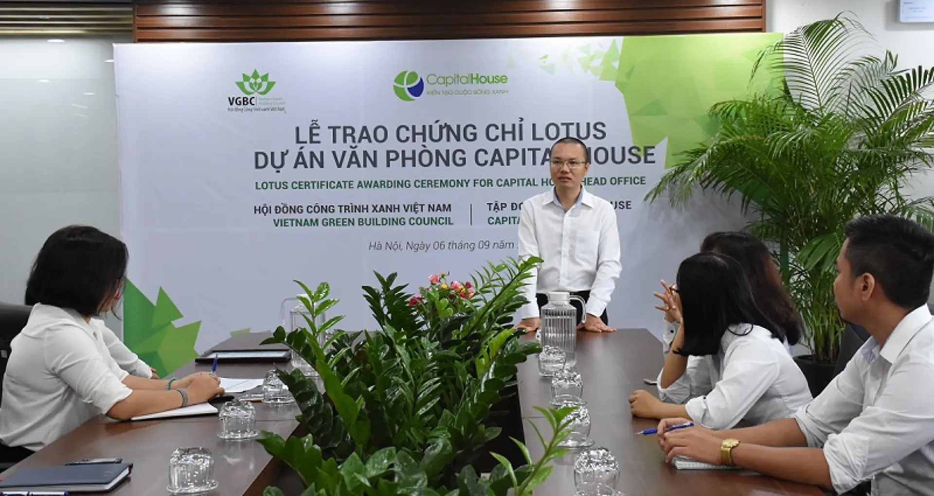 Capital House nhận chứng chỉ LOTUS cho dự án văn phòng Xanh