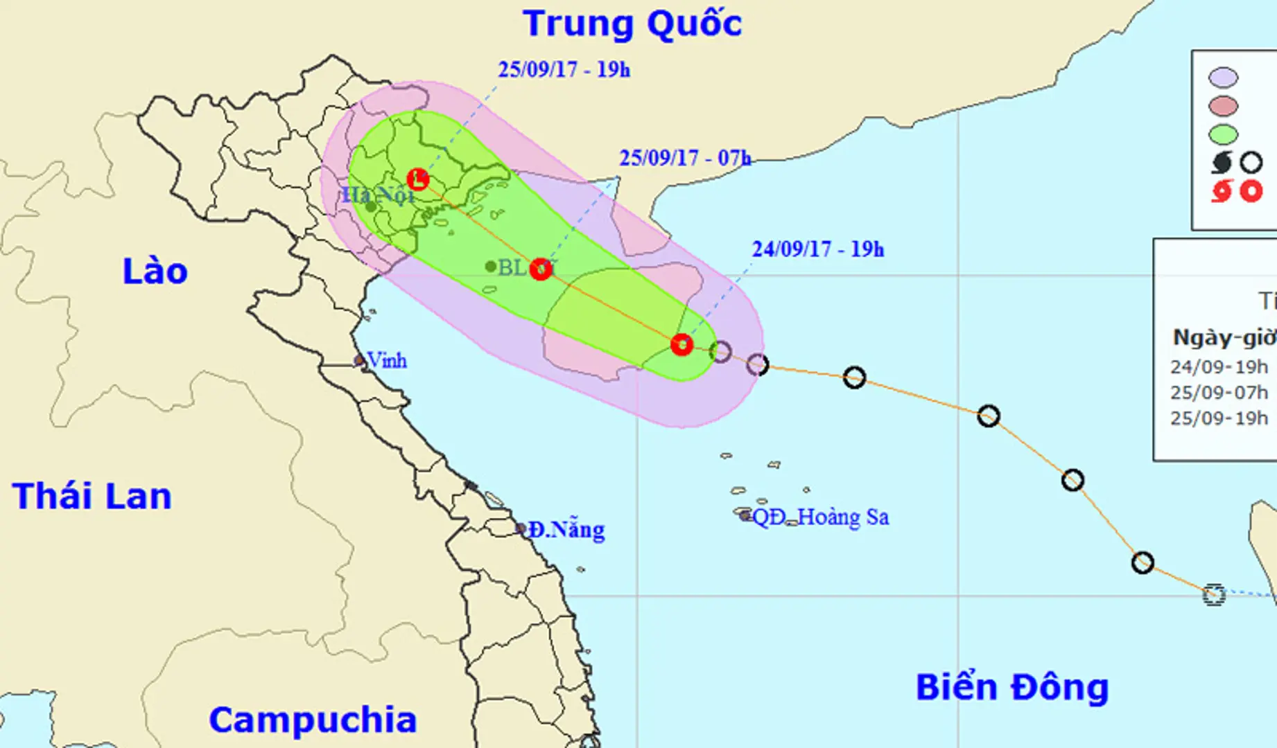 Áp thấp nhiệt đới hướng vào đất liền miền Bắc, nhiều nơi mưa lớn