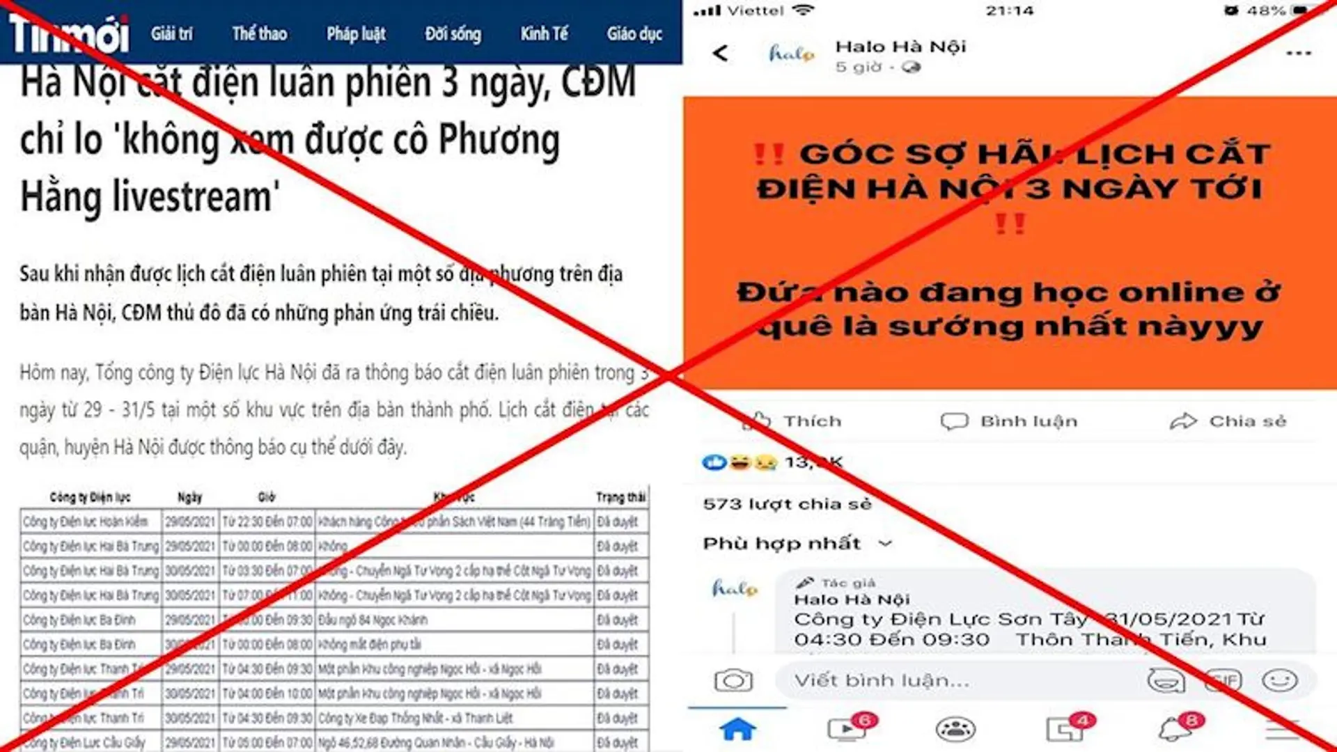 EVNHANOI: Thông tin về "cắt điện luân phiên" trên địa bàn Thủ đô là không chính xác