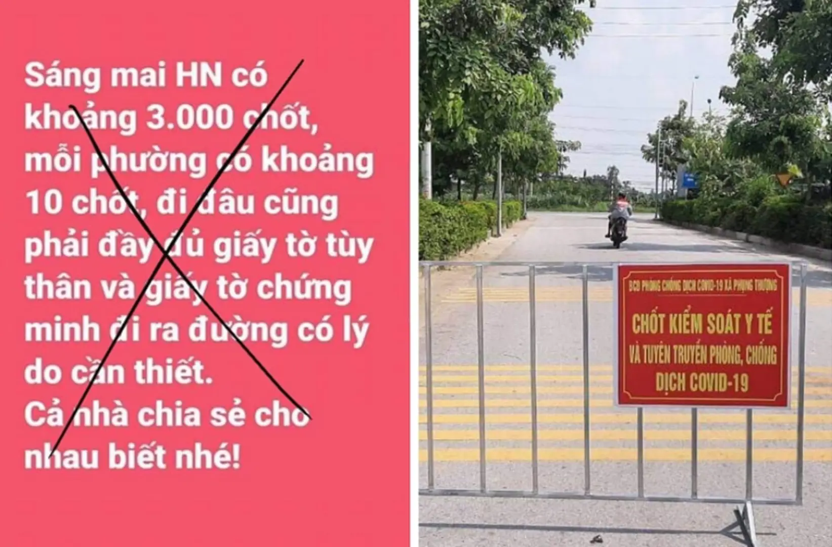 Công an Hà Nội bác bỏ tin đồn "có 3.000 chốt kiểm tra từ sáng mai"