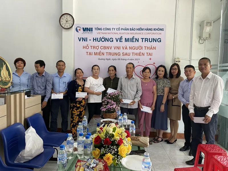 Tổng Công ty Cổ phẩn bảo hiểm Hàng không hỗ trợ cho nhân viên và thân nhân sau thiên tai