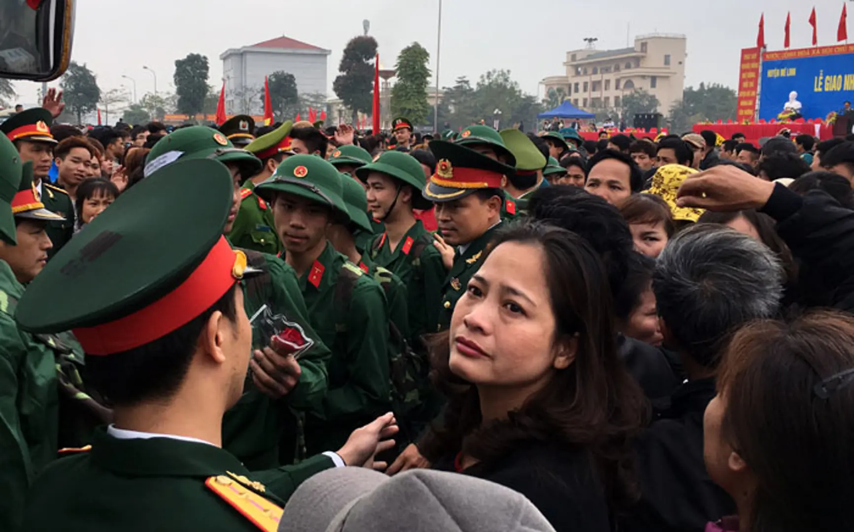 Mê Linh: Rộn ràng ngày hội giao quân