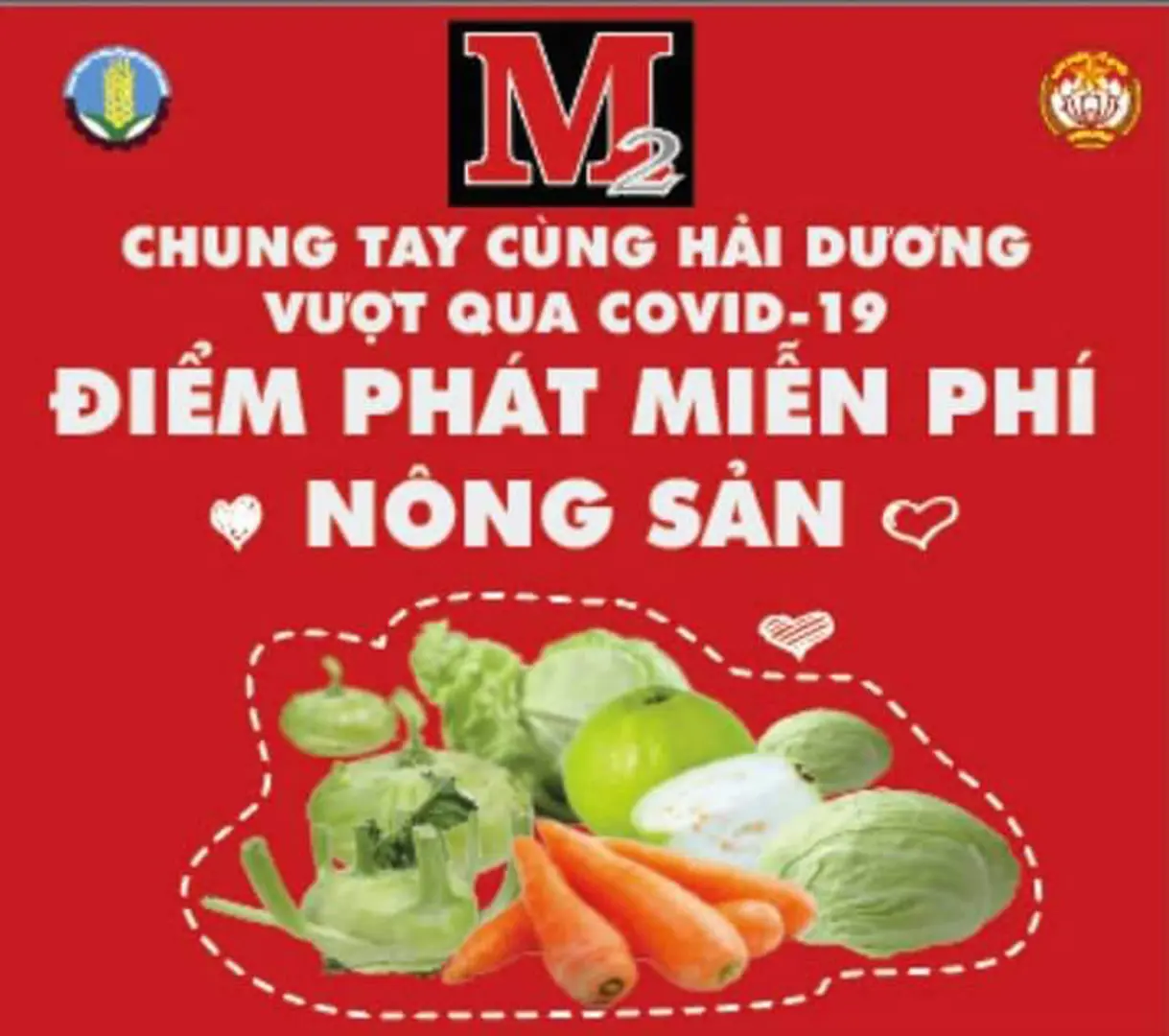 M2 Việt Nam phát miễn phí, giải cứu nông sản Hải Dương