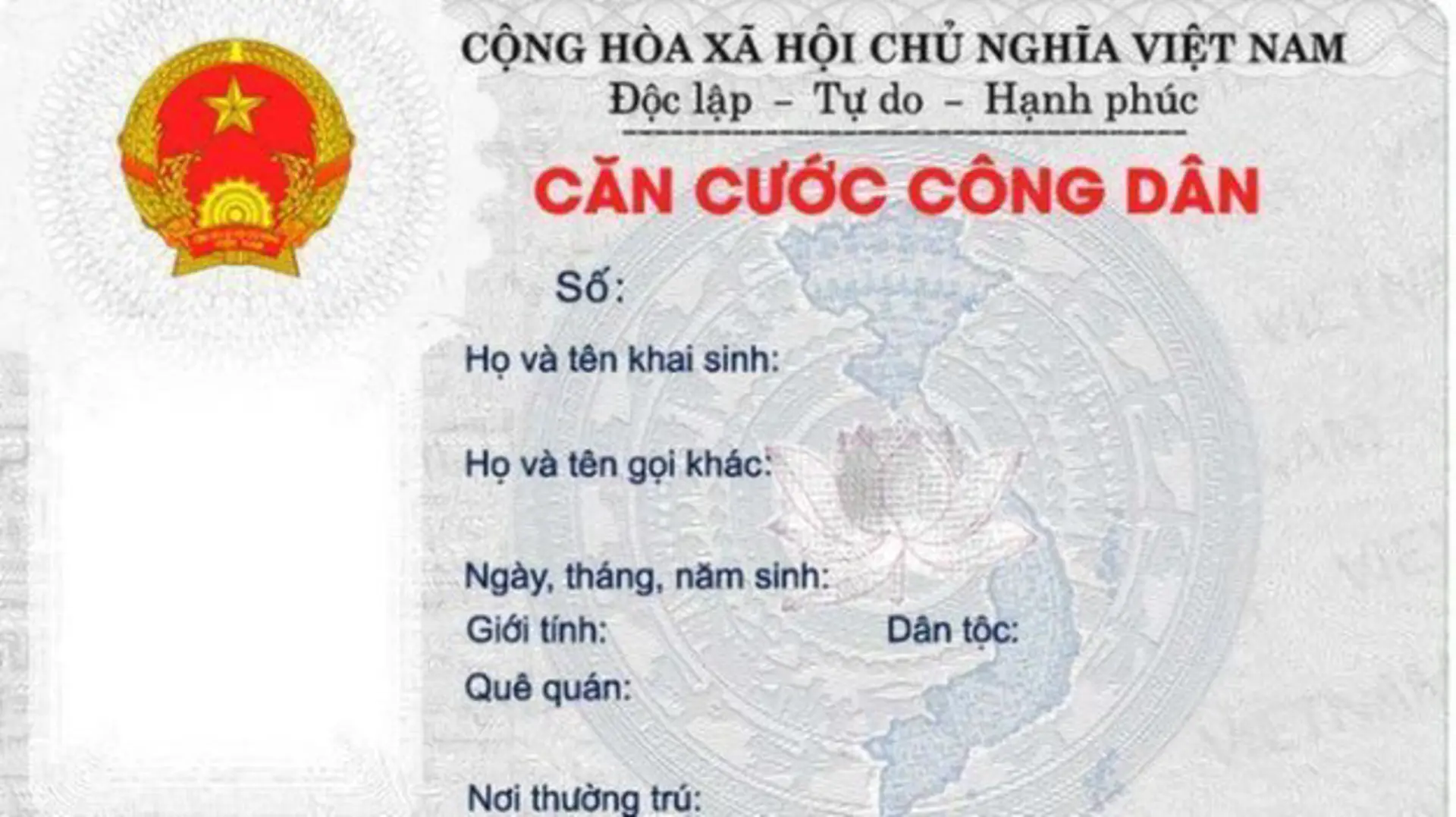 Chính thức thu lệ phí cấp mới Căn cước công dân