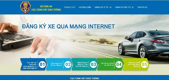Đã có thể đăng ký ô tô, xe máy trực tuyến