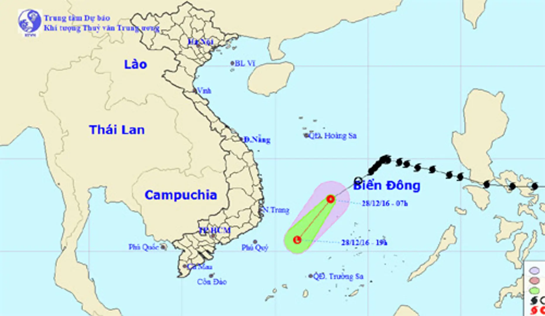 Bão số 10 suy yếu thành áp thấp nhiệt đới