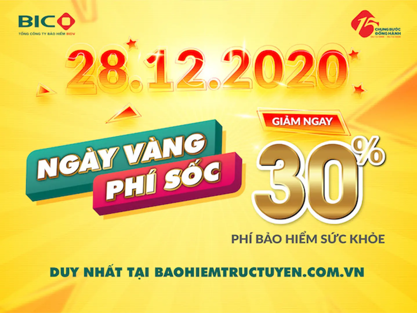 BIC giảm 30% phí bảo hiểm sức khỏe trong ngày sinh nhật 28/12/2020