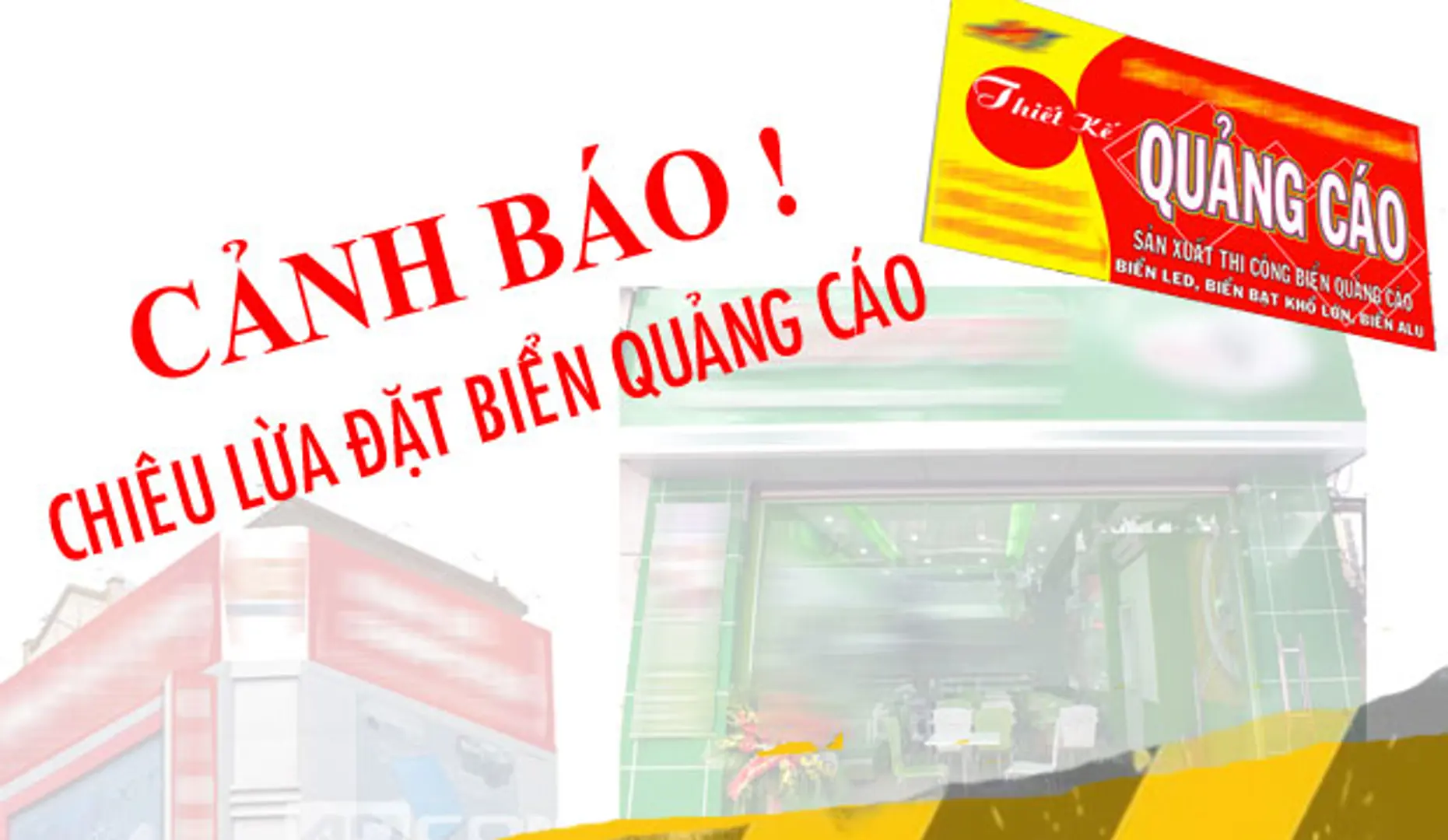 Vờ đặt biển quảng cáo để lừa đảo