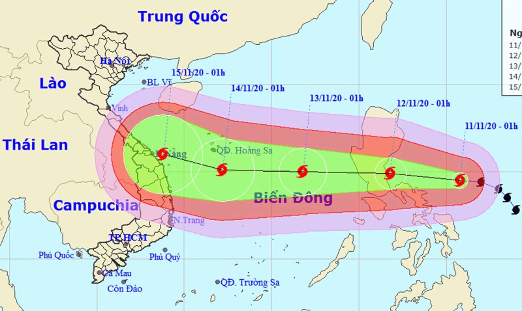 Mưa lớn trên diện rộng ở Trung Trung Bộ, bão Vamco có khả năng mạnh thêm